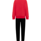 John Richmond Kids Tuta in Felpa Rossa e Nera con Logo Stampato per Bambini