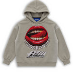 ART SUPER MONEY Kids Felpa con Stampa Labbra Grillz per Bambini