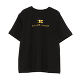 Elisabetta Franchi La Mia Bambina T-Shirt Nero con Logo Oro per Bambine