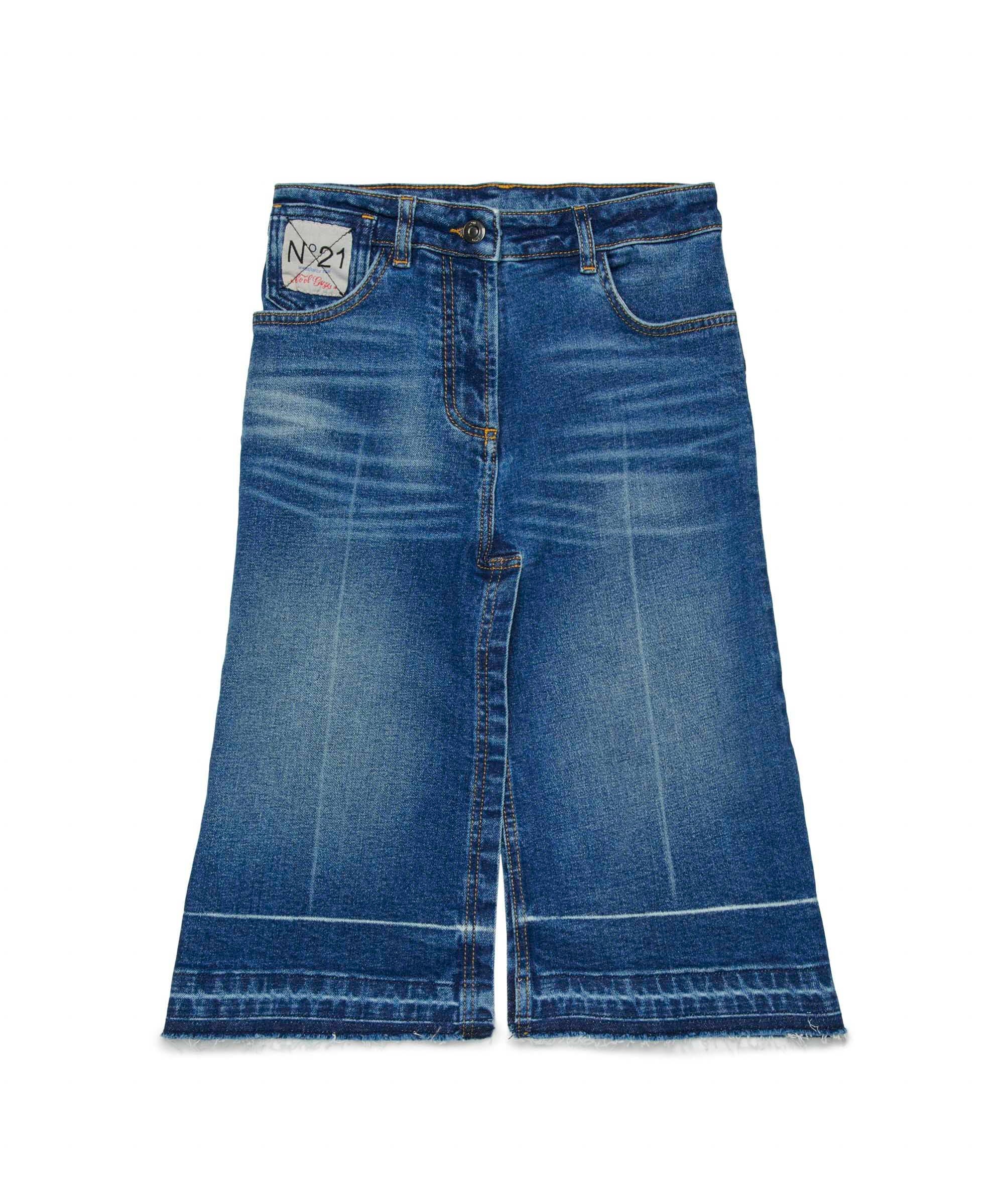 N°21 Kids Gonna Midi in Denim Blu per Bambine