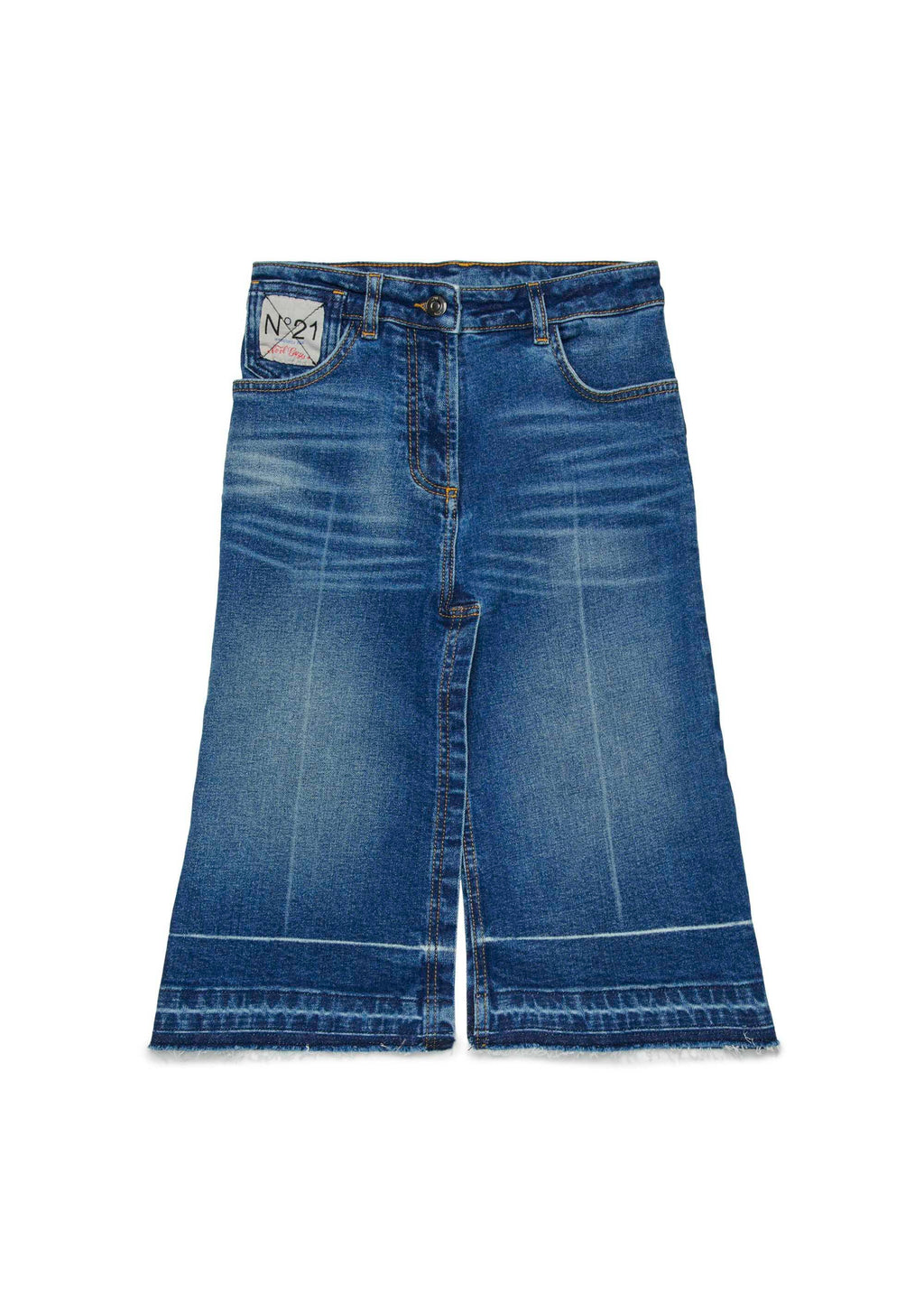 N°21 Kids Gonna Midi in Denim Blu per Bambine
