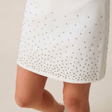 Patrizia Pepe Kids Gonna Bianco con Strass per Bambine