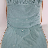 Minibanda Coperta Verde con Ricamo Cuori con Ruches per Neonate