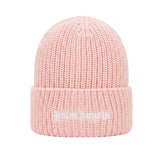 Palm Angels Kids Cappello Rosa a Coste con Logo per Bambine