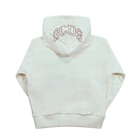 Gcds Kids Felpa Beige con Capuccio e Stampa Logo per Bambini