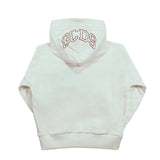 Gcds Kids Felpa Beige con Capuccio e Stampa Logo per Bambini