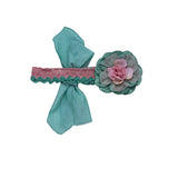 Marlù Fascia Verde/Rosa con Applicazione per Neonate