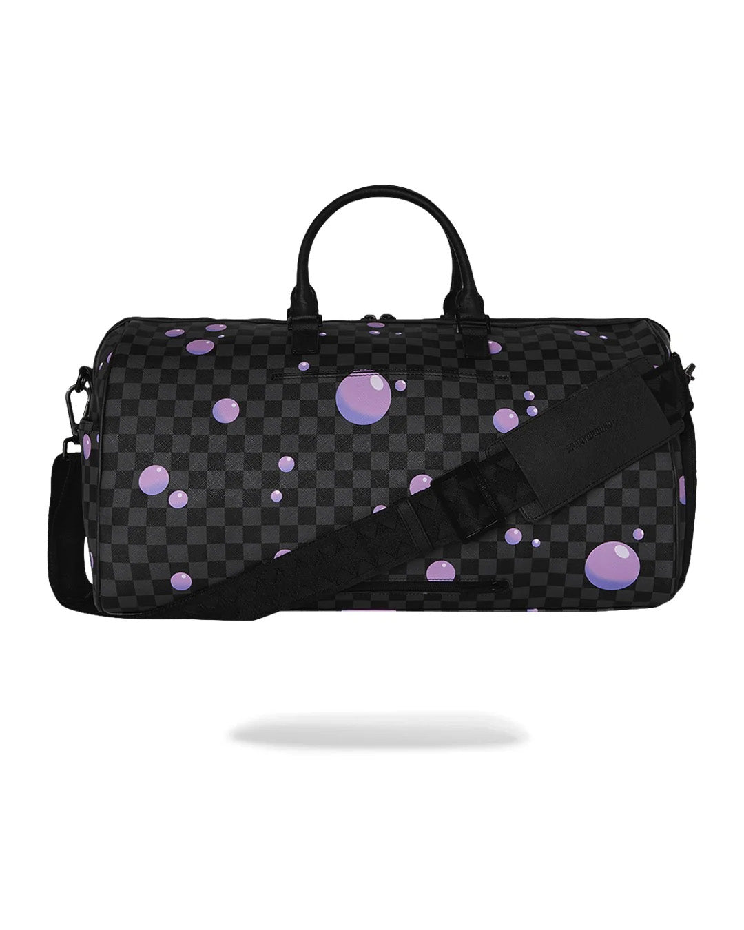 Sprayground Kids Borsone Nero Fantasia Viola con Logo Unisex