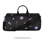Sprayground Kids Borsone Nero Fantasia Viola con Logo Unisex