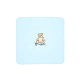 Moschino Kids Coperta Azzurra con Stampa Logo Teddy per Neonati