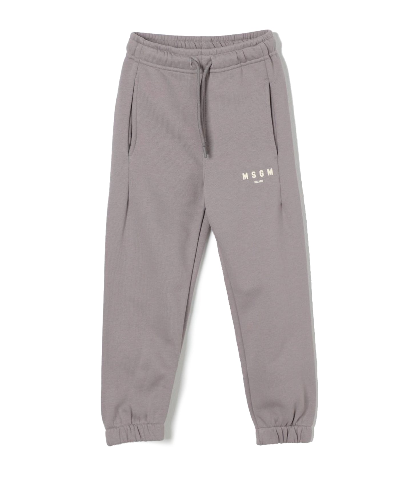 MSGM Kids Pantaloni Joggers Piombo per Bambini