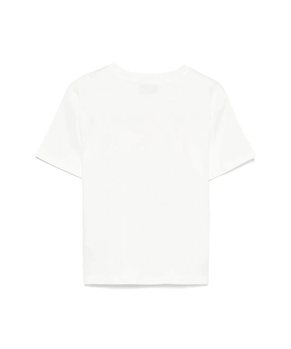 Moschino Kids T-shirt Panna con Stampa Colorful per Bambine