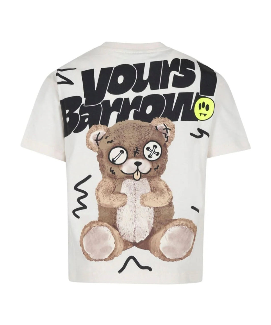 Barrow Kids T-shirt Crema con Stampa per Bambini (retro)