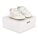 Boss Kids Scarpe Bianco con Chiusure a Strappo per Neonati
