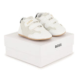 Boss Kids Scarpe Bianco con Chiusure a Strappo per Neonati