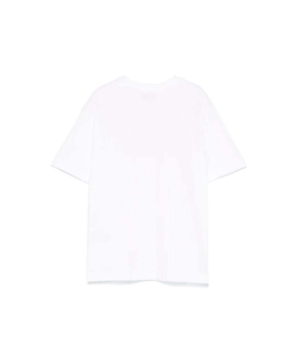 MSGM Kids T-shirt Bianca con Applicazione Perline per Bambine