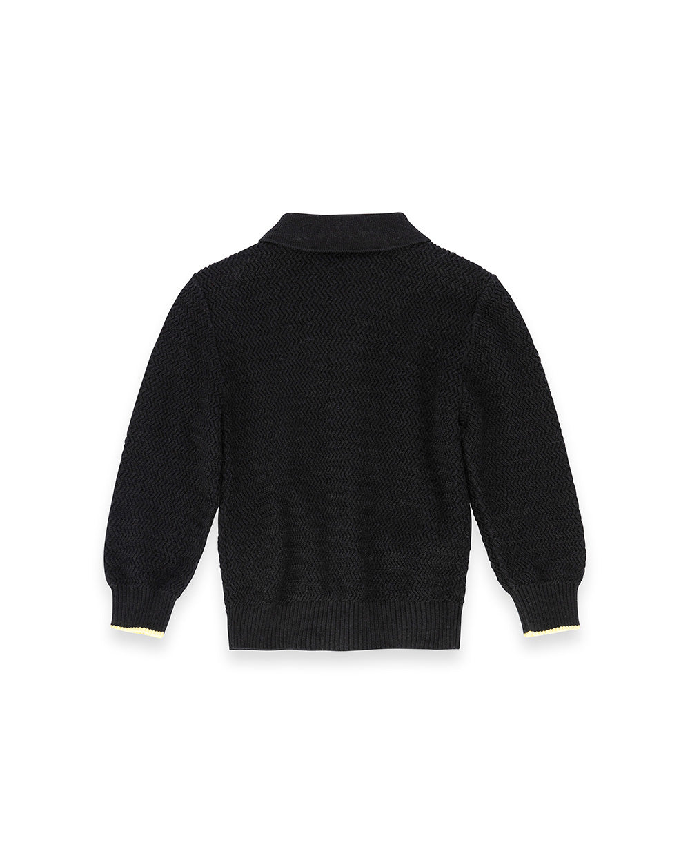 Paciotti Kids Cardigan Nero con Colletto Camicia per Neonati