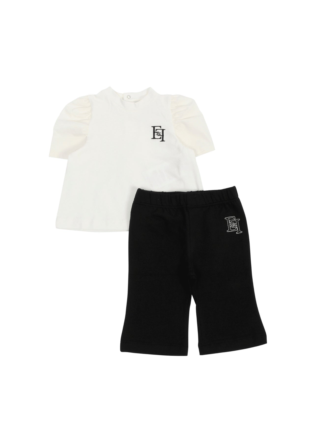 Elisabetta Franchi La Mia Bambina T-Shirt con Leggings con Logo per Neonate