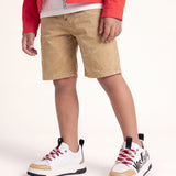 Dsquared2 Kids Brown Bermuda Shorts with Logo Print on the Back for Kids