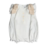 Barcellino Kids Tutina Bianco e Beige per Neonate