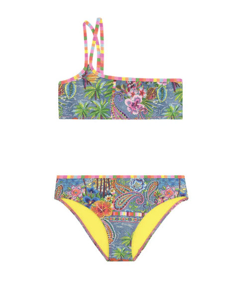4Giveness Kids Costume Fascia Fantasia Denim Mexican per Bambine
