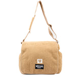 Moschino Kids Borsa Fasciatoio Beige in Teddy con Logo e Tracolla Unisex