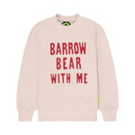 Barrow Kids Felpa Crema con Stampa Scritta e Stampa Logo per Bambini