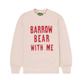 Barrow Kids Felpa Crema con Stampa Scritta e Stampa Logo per Bambini