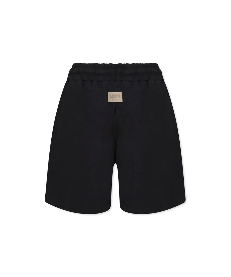 MSGM Kids Bermuda Nero per Bambini (retro)