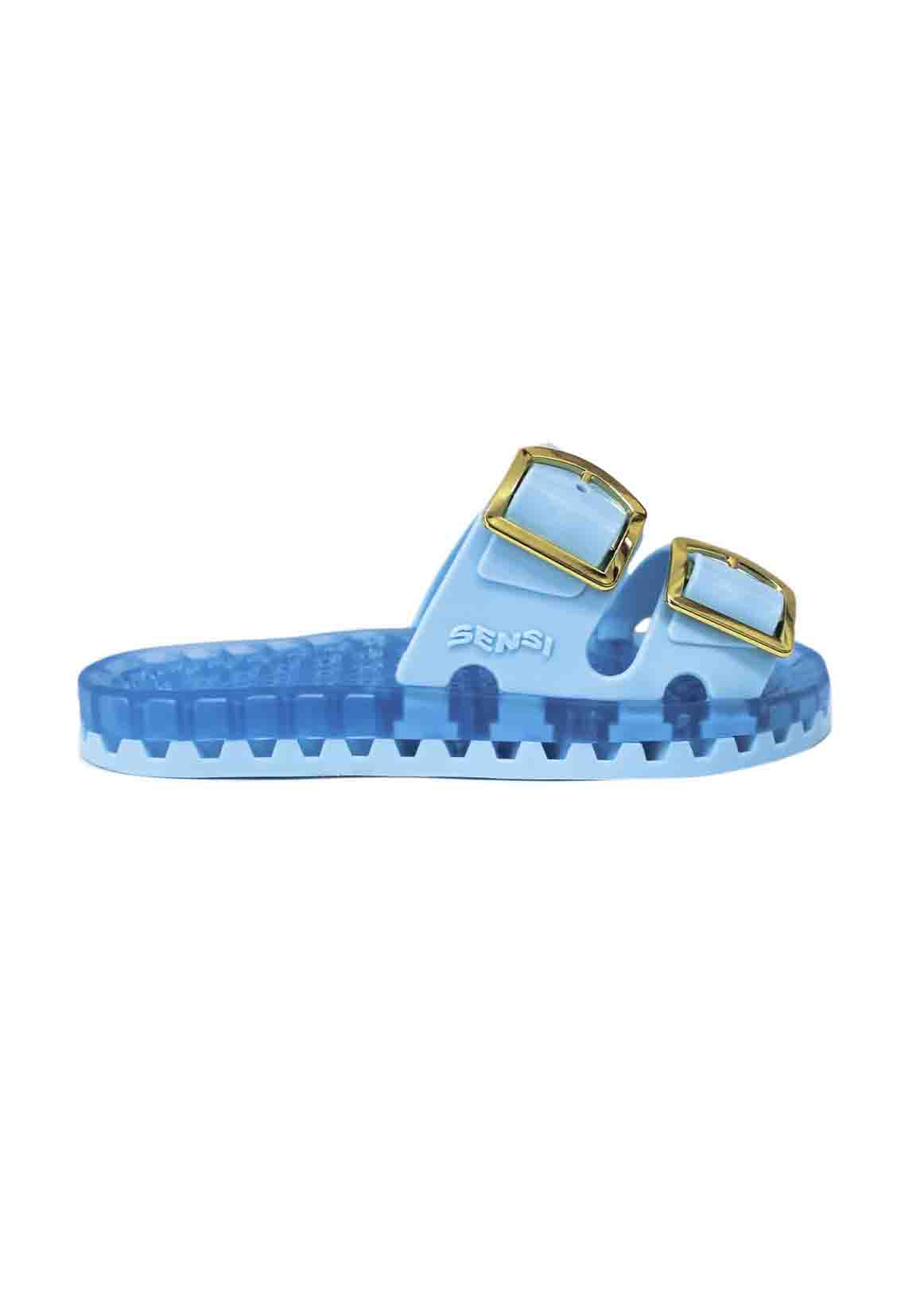 Sensi Kids Flamingo Sandalo Celeste Doppia Fascia per Bambine