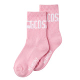 Gcds Kids Calzini Rosa e Bianco Logati per Bambine