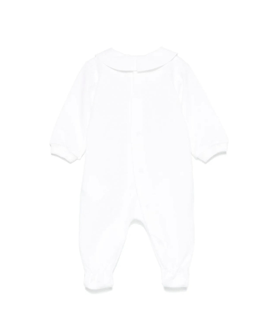 Moschino Kids Tutina Bianca con Stampa Toy per Neonati