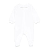 Moschino Kids Tutina Bianca con Stampa Toy per Neonati
