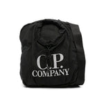 C.P. Company Kids Borsa a Spalla Nera con Ricamo per Bambini(FRONTE)