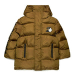 Dsquared2 Kids Giubbino Trapuntato Marrone con Logo Leaf per Bambini