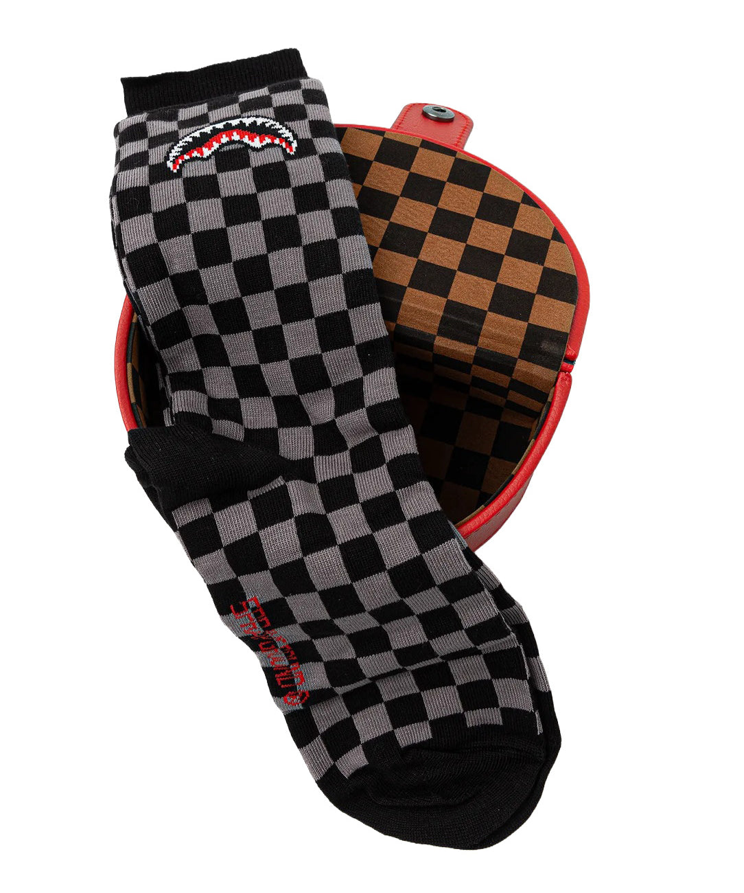 Sprayground Kids Calzino Nero con Logo per Bambini