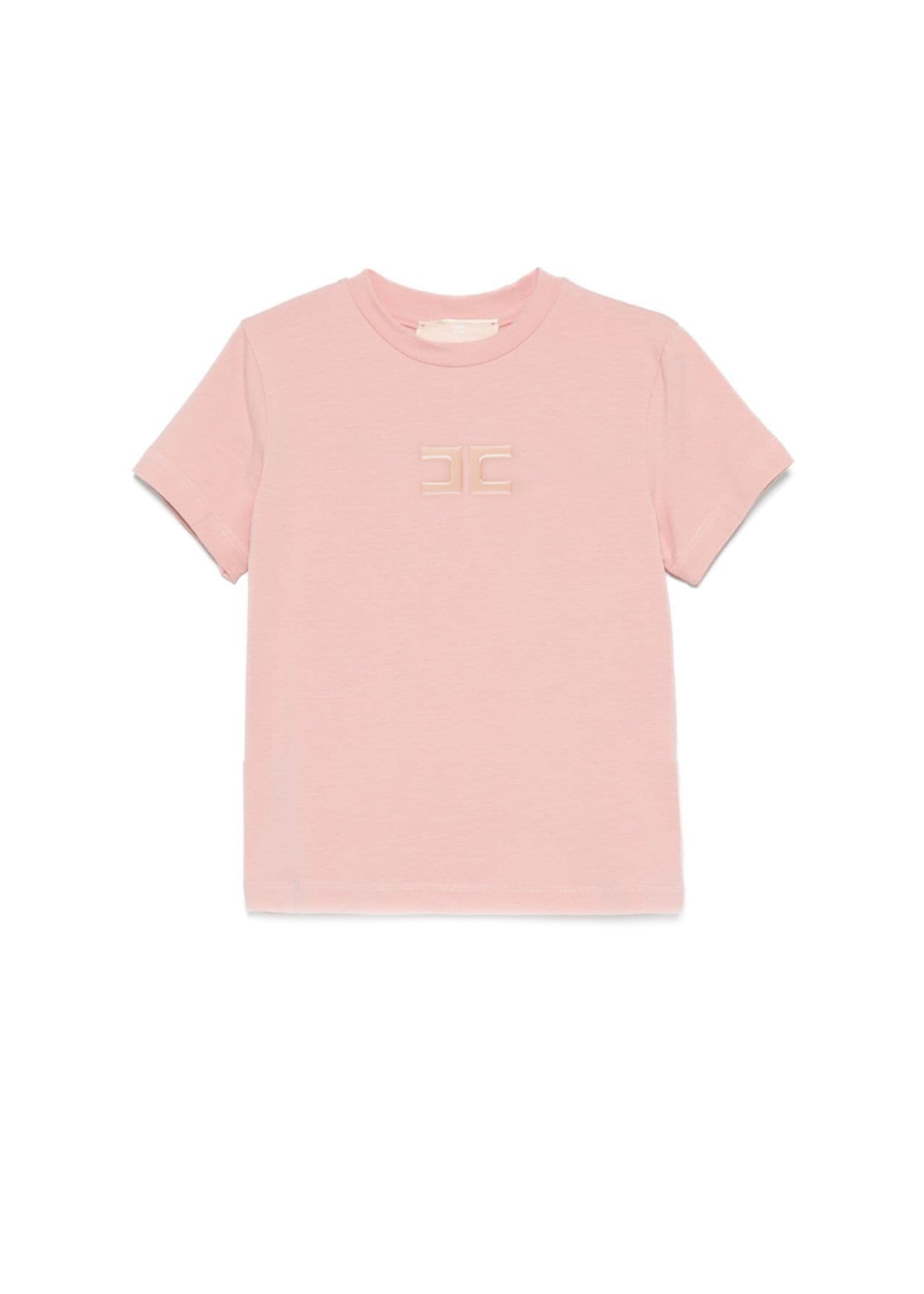 Elisabetta Franchi La Mia Bambina T-Shirt Desert Rose con Logo