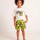 Moschino Kids Black Slides with Teddy for Children