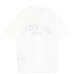 John Richmond Kids Camicia Bianco con Ricamo Logo sul Retro per Bambini