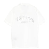 John Richmond Kids Camicia Bianco con Ricamo Logo sul Retro per Bambini
