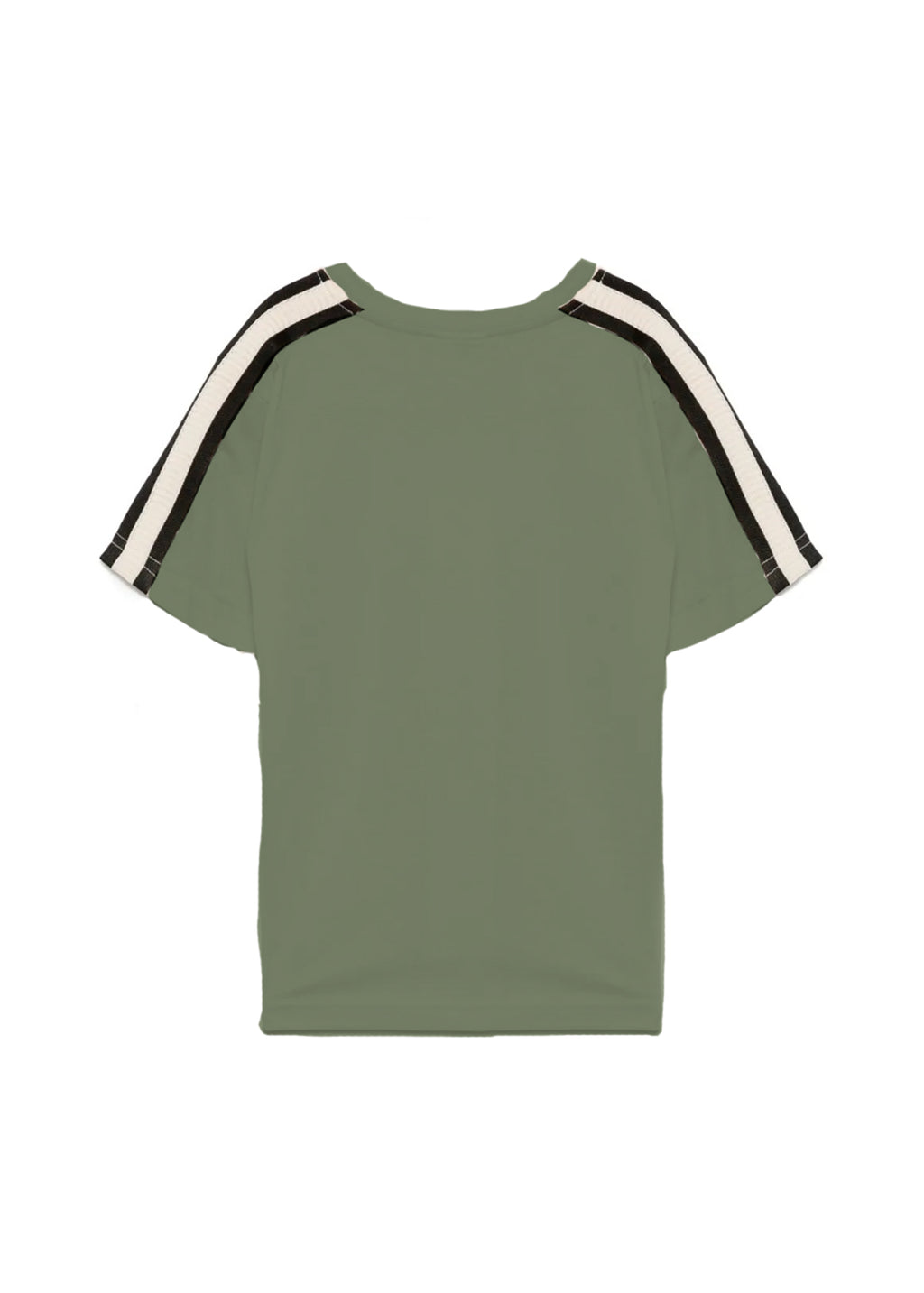 Yes London T-shirt Verde con Bande per Bambini