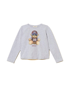 Twinset Kids Maglia a Maniche Lunghe con Stampa per Bambine