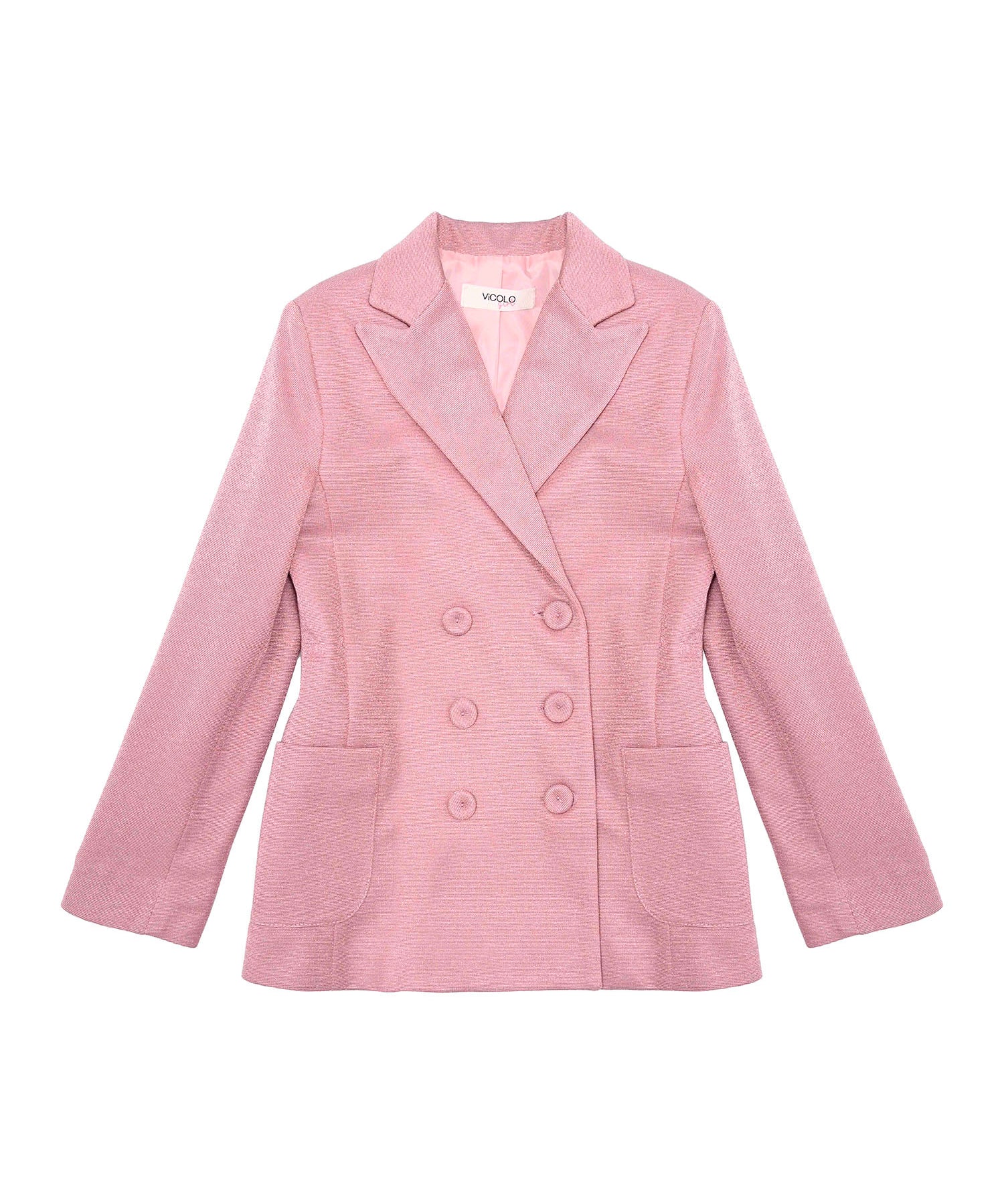 Vicolo Kids Giacca Blazer Doppiopetto Rosa per Bambine