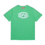 Diesel Kids Green Puffy Print T-shirt for Kids