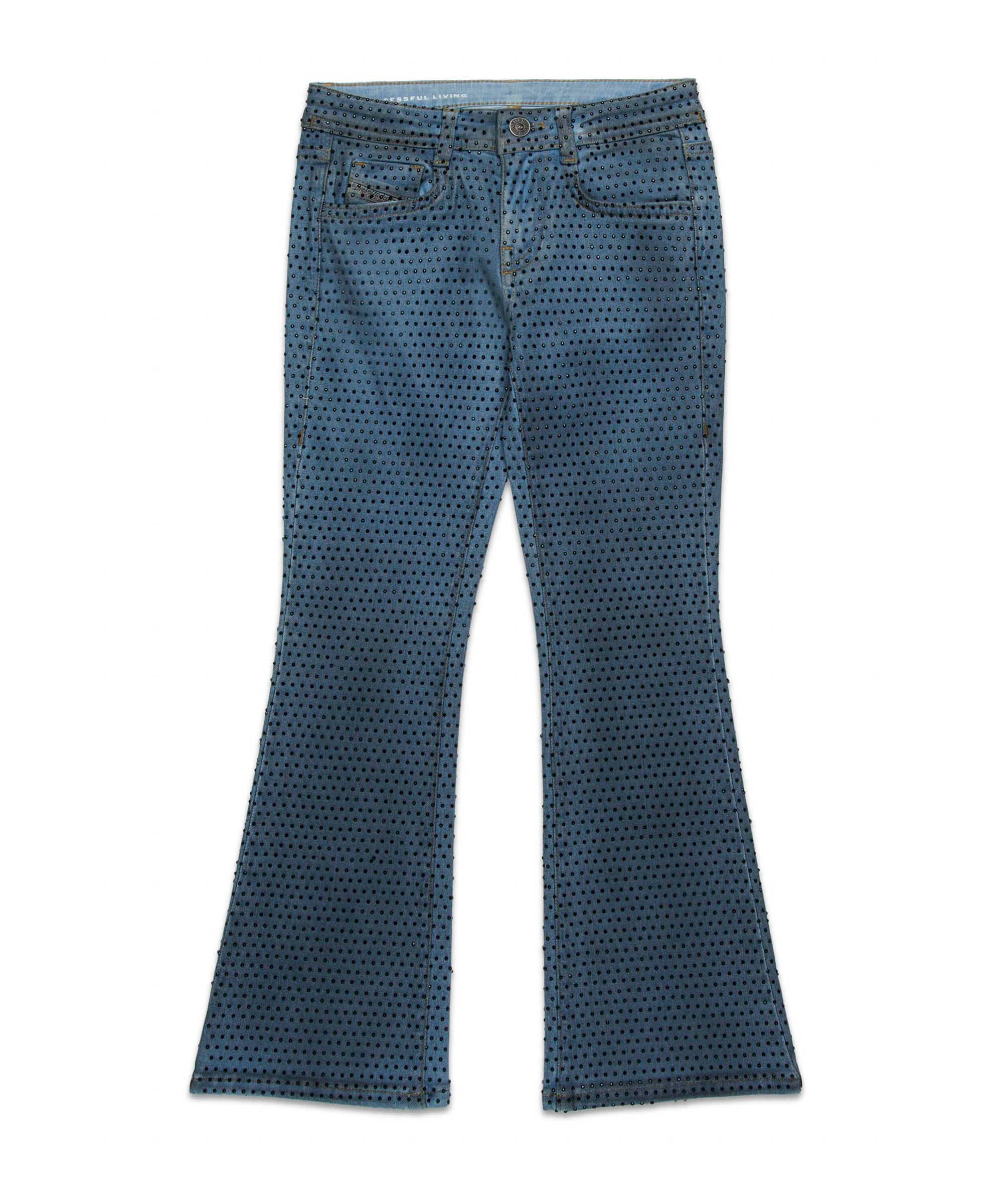 Diesel Kids Jeans Denim con Applicazione Strass per Bambine