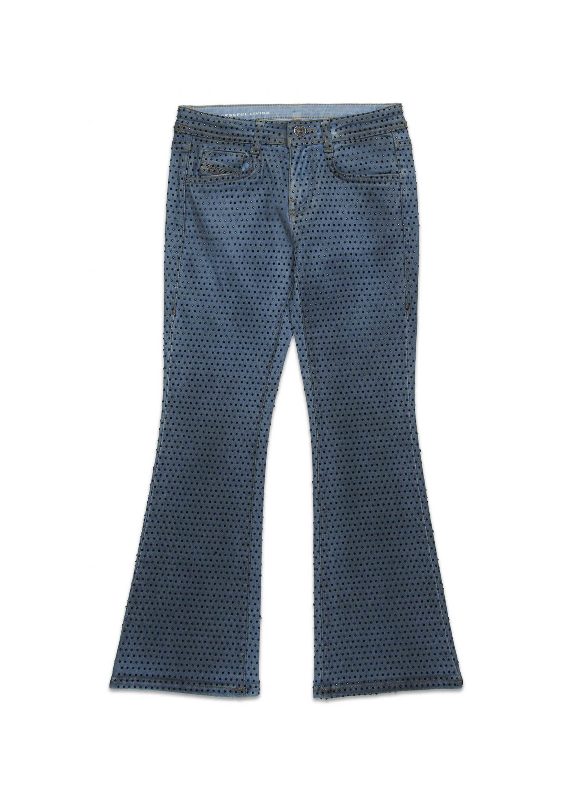 Diesel Kids Jeans Denim con Applicazione Strass per Bambine