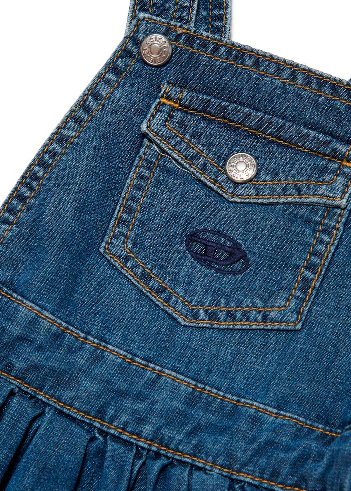 Diesel Kids Salopette di Jeans per Neonate