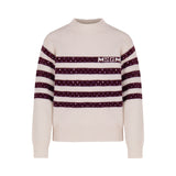 MSGM Kids Maglione Crema/Borgogna per Bambine