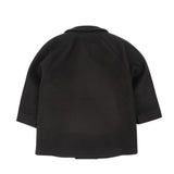 Alessandrini Kids Cappotto Nero Unisex con Logo per Neonati