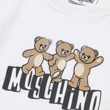 Moschino Kids T-shirt Bianco con Logo Teddy Bear per Bambini